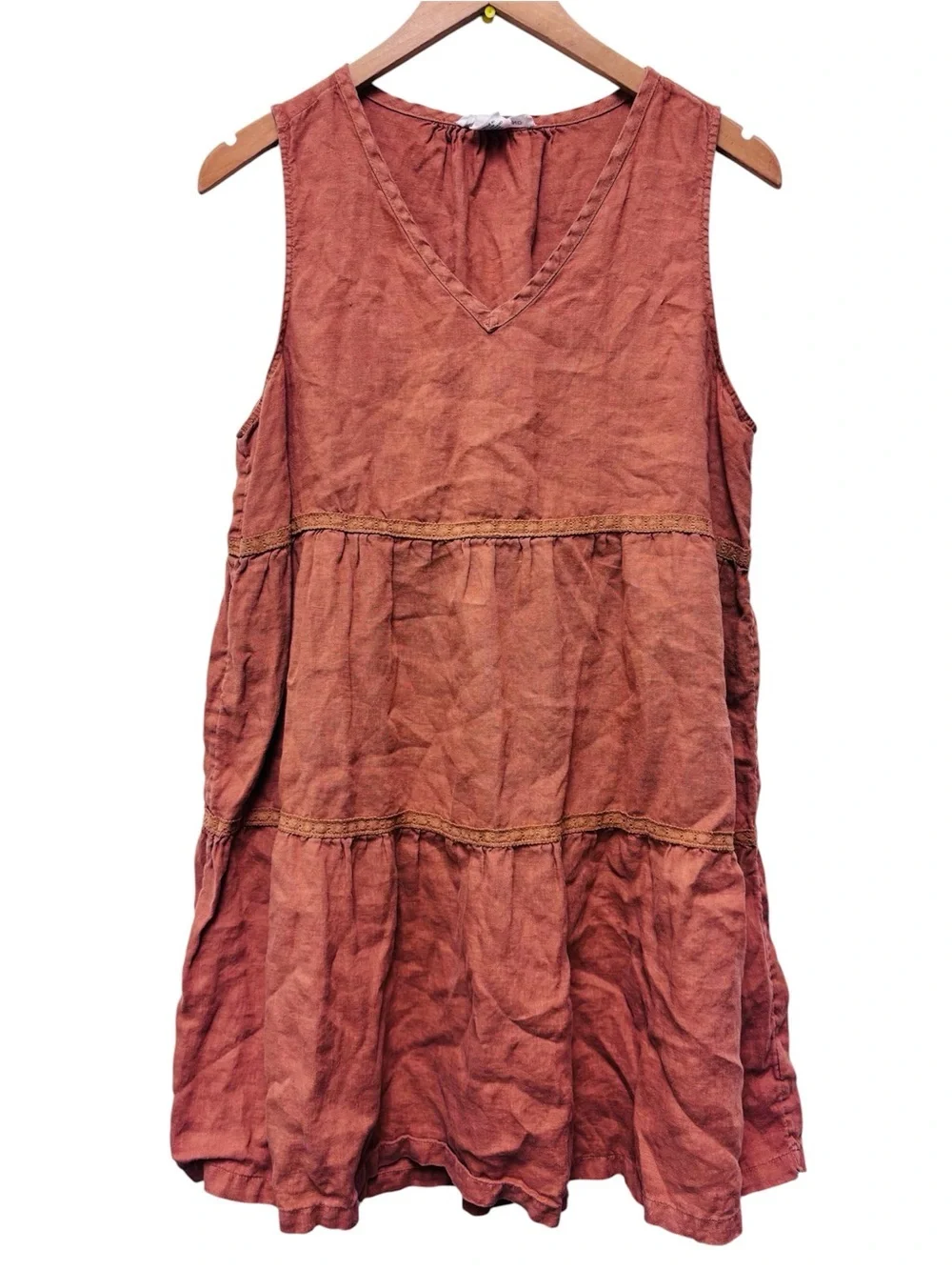 Lucky Brand Linen Crochet Dress